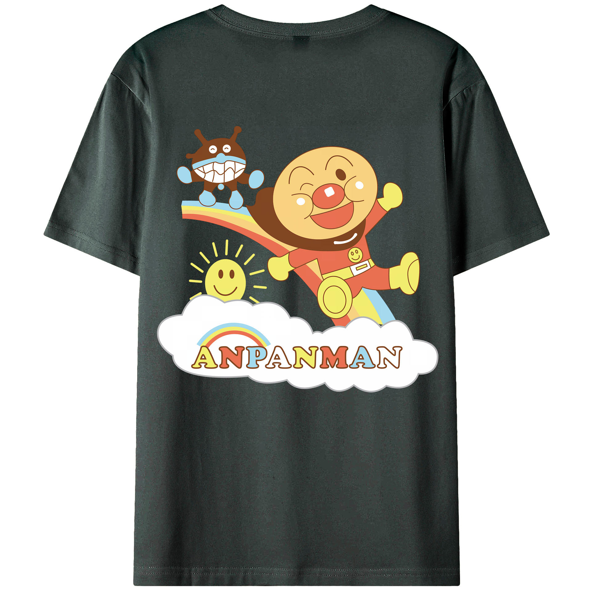 （画像用） アンパンマン Anpanman 綿100％ メンズ半袖Tシャツ（バックプリント） 通気性